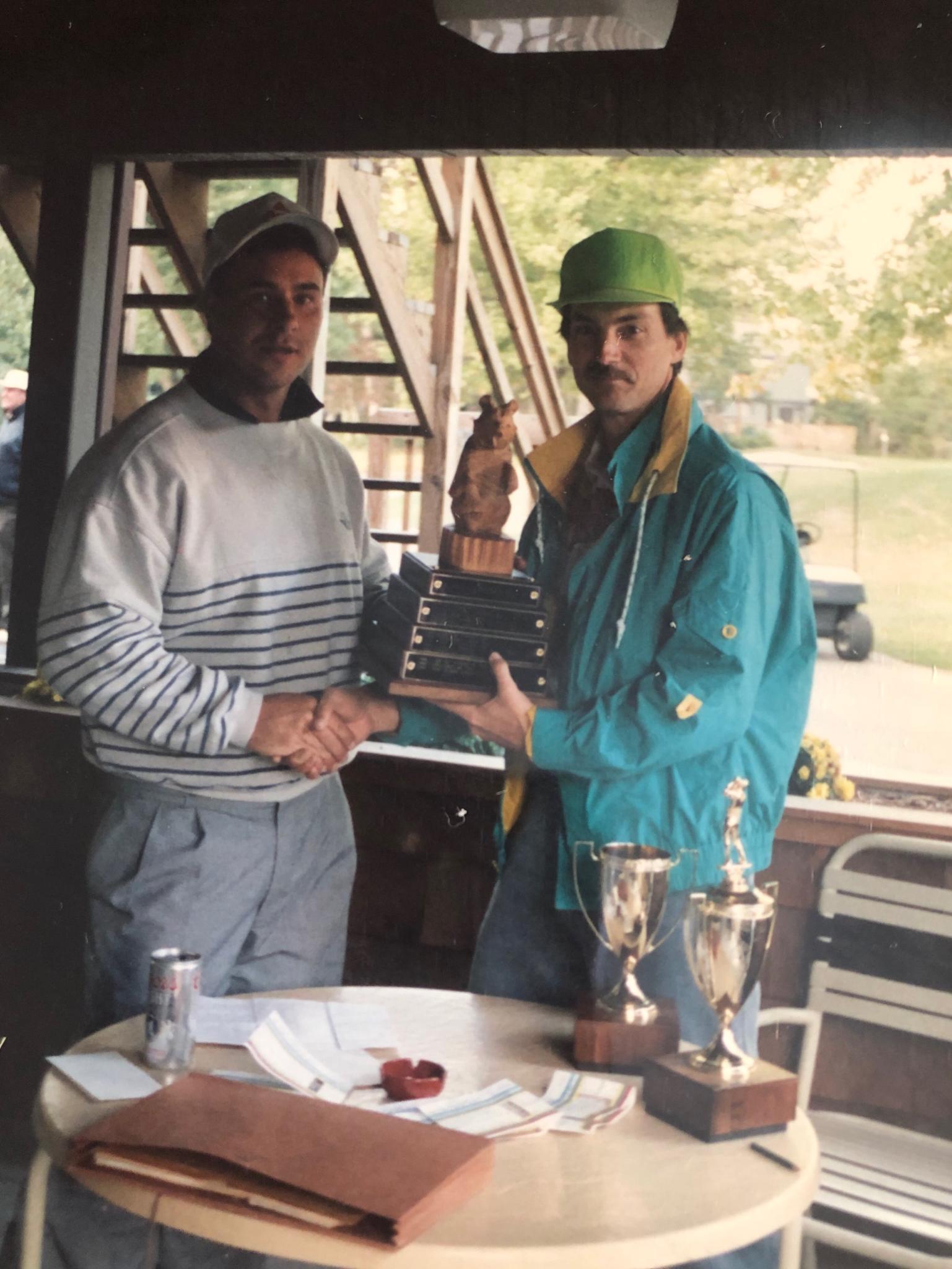 Open trophy presentation circa 1991 at Ocean City